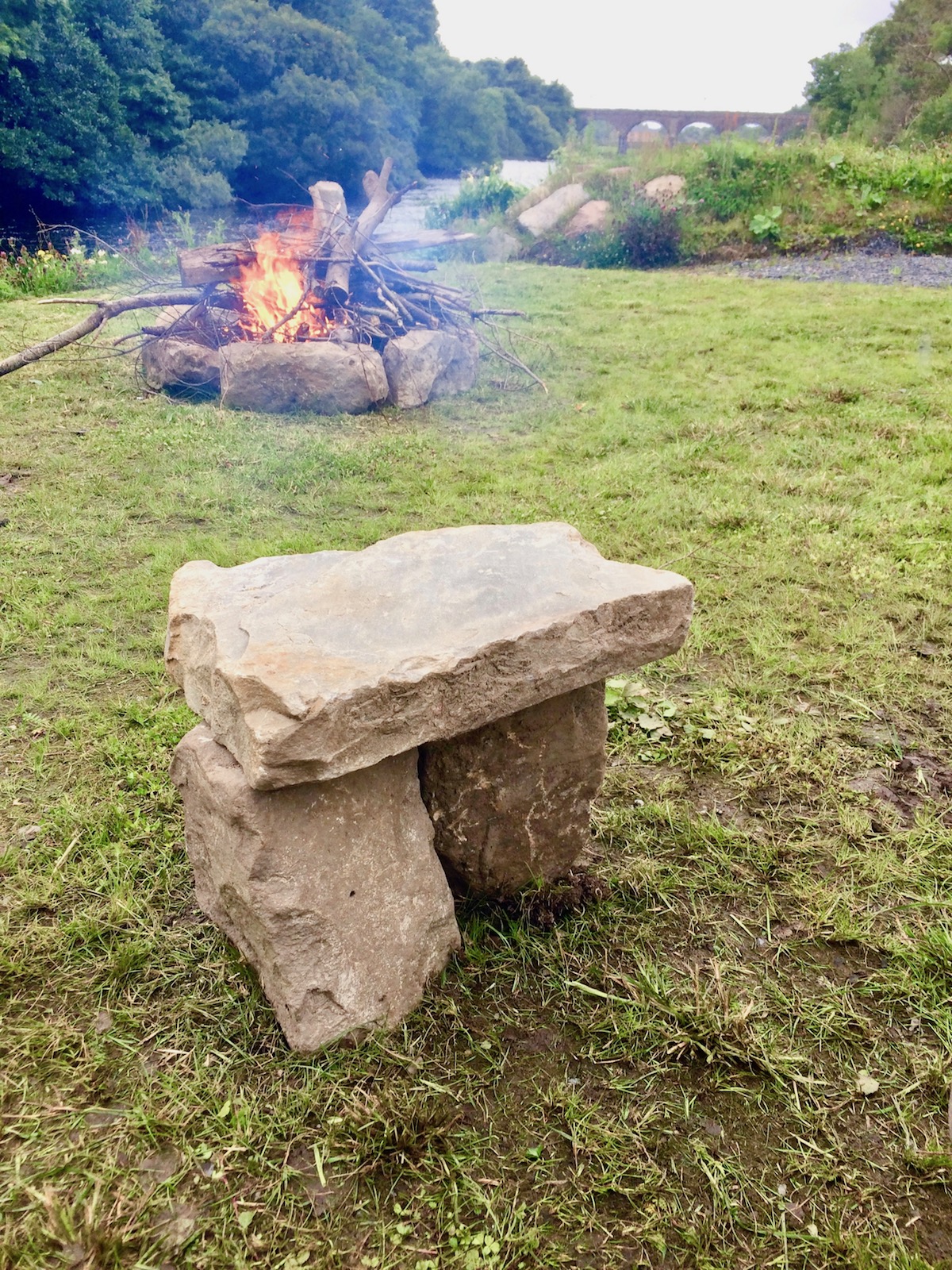 Campfire by the river Glamping Riverside House Newport Mayo